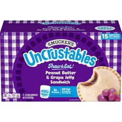 Smucker's Uncrustables Frozen Peanut Butter & Grape Jelly Sandwich - 30oz/15ct
