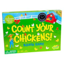 Count Your Chickens! Board Game: Peaceable Kingdom Toddler Educational Play, Social & Fine Motor Skills, 2-4 Players