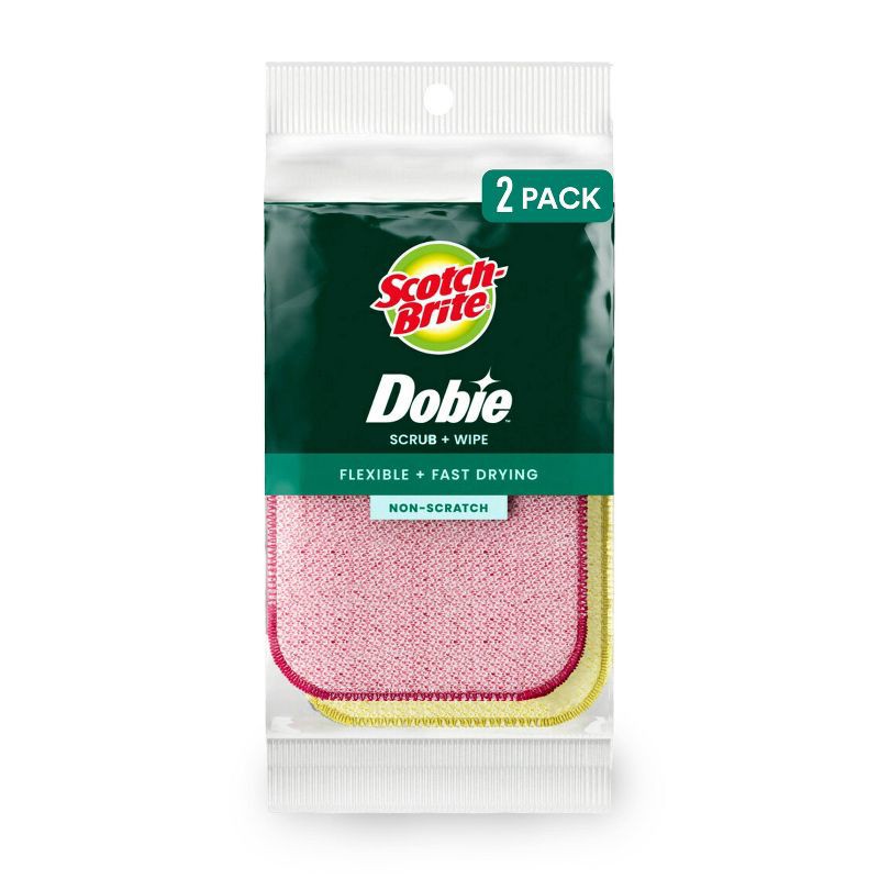 slide 2 of 15, Scotch-Brite Dobie All-Purpose Non-Scratch Scrub and Wipe Cleaning Clothes - 2ct, 2 ct