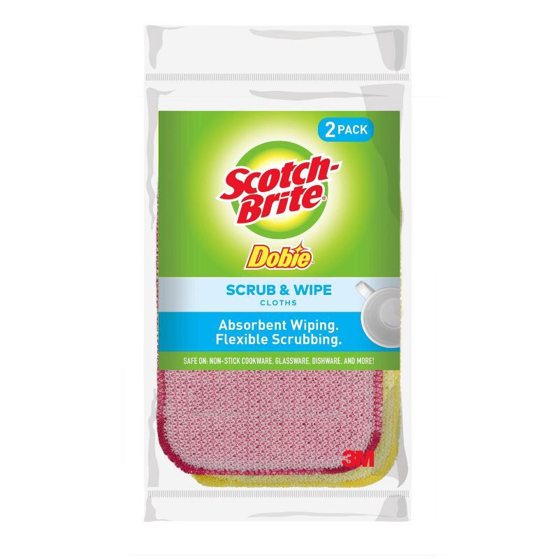 slide 1 of 10, Scotch-Brite Dobie Scrub & Wipe Cloth - 2ct, 2 ct