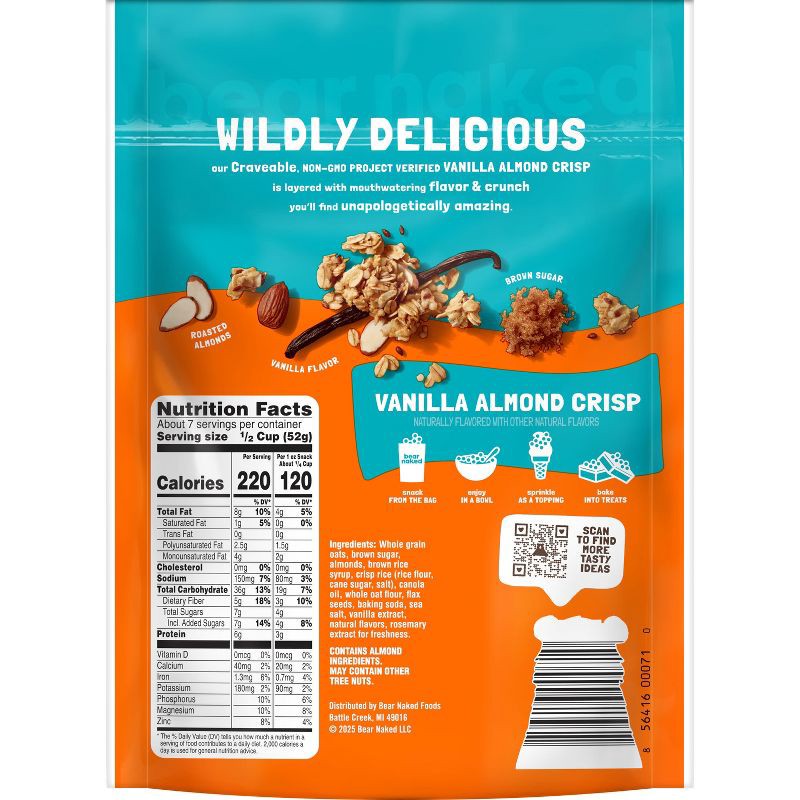 slide 2 of 13, Bear Naked Vanilla Almond Crisp Granola - 12oz, 12 oz