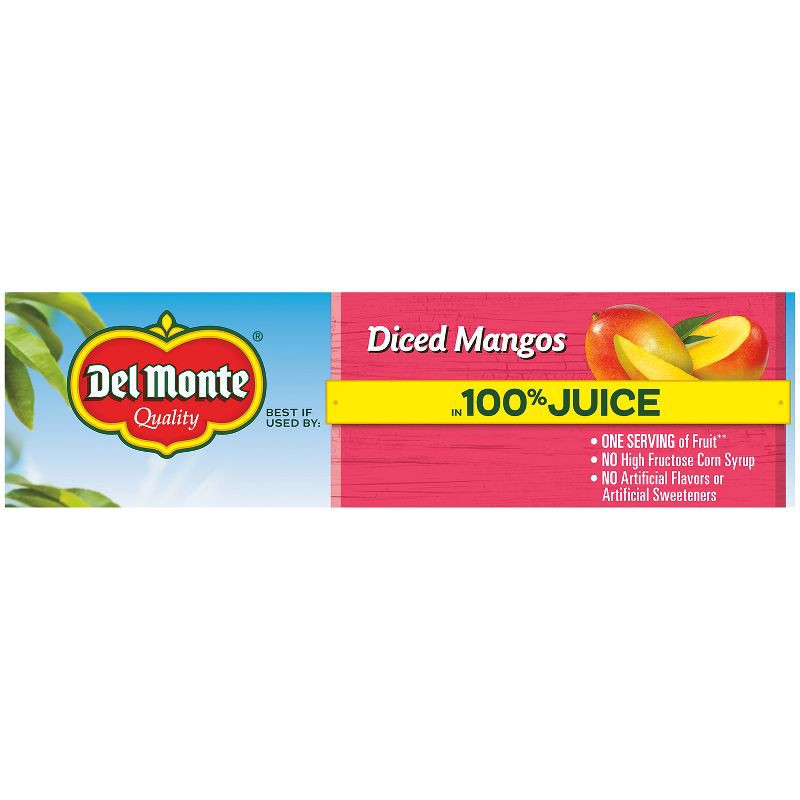 slide 3 of 7, Del Monte Diced Mango Fruit Cups - 4oz 4pk, 4 ct; 4 oz