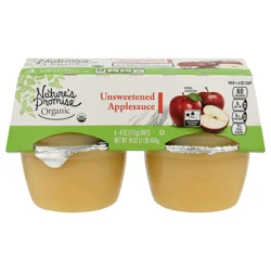 Nature's Promise Organic Unsweetened Applesauce Cups - 4 ct