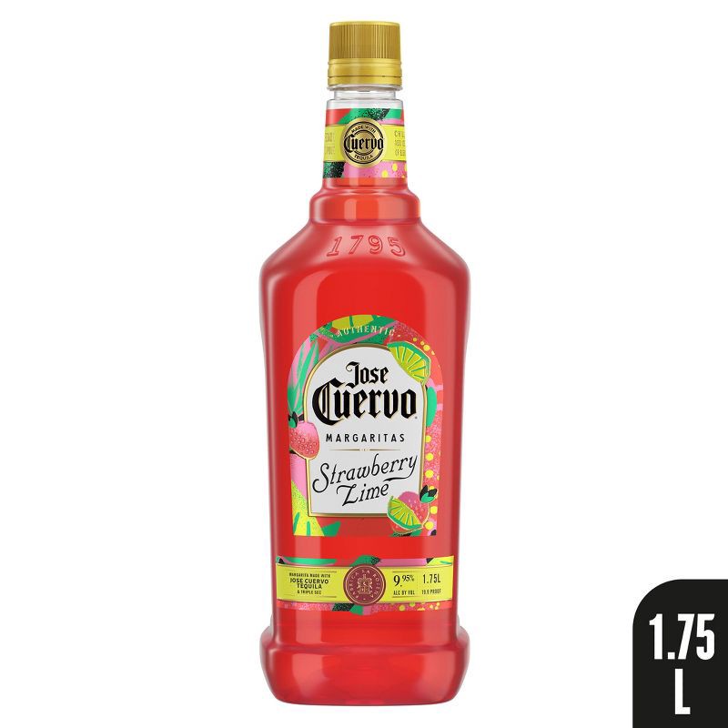 slide 2 of 11, Jose Cuervo Strawberry Lime Margarita - 1.75L Bottle, 1.75 liter
