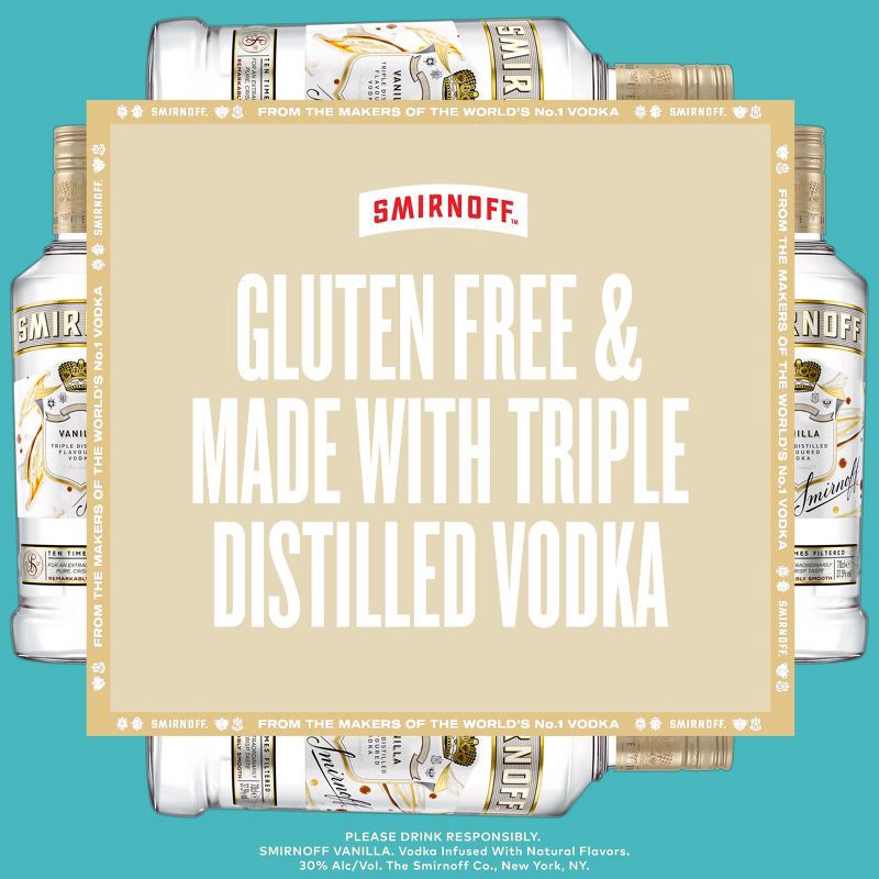 slide 4 of 9, Smirnoff Twist of Vanilla Flavored Vodka - 750ml Bottle, 750 ml