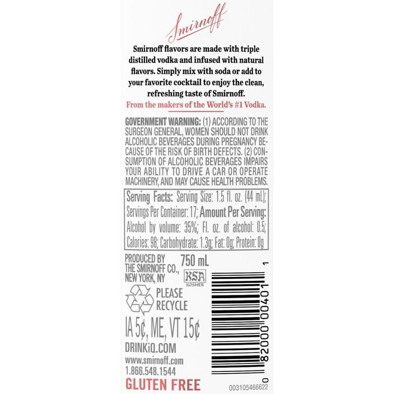 slide 7 of 9, Smirnoff Twist of Vanilla Flavored Vodka - 750ml Bottle, 750 ml