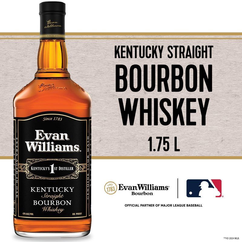 slide 3 of 8, Evan Williams Kentucky Straight Bourbon Whiskey - 1.75L Bottle, 1.75 liter