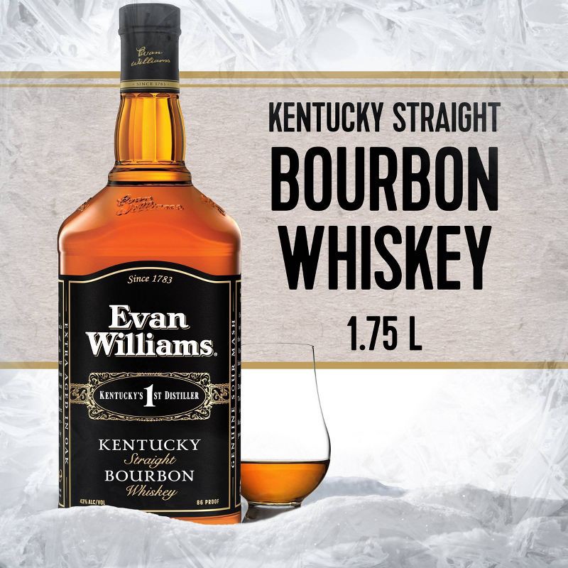 slide 4 of 9, Evan Williams Kentucky Straight Bourbon Whiskey - 1.75L Bottle, 1.75 liter