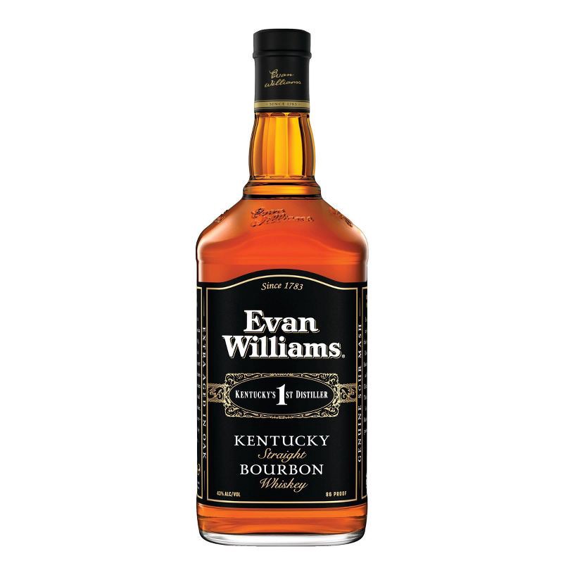 slide 1 of 9, Evan Williams Kentucky Straight Bourbon Whiskey - 1.75L Bottle, 1.75 liter