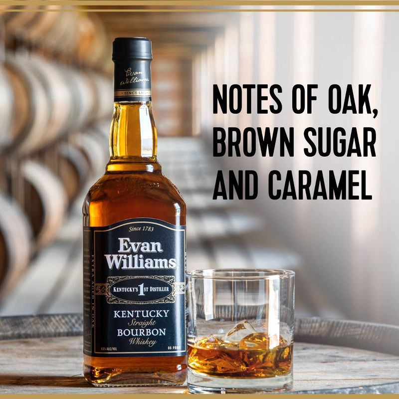 slide 5 of 8, Evan Williams Kentucky Straight Bourbon Whiskey - 1.75L Bottle, 1.75 liter