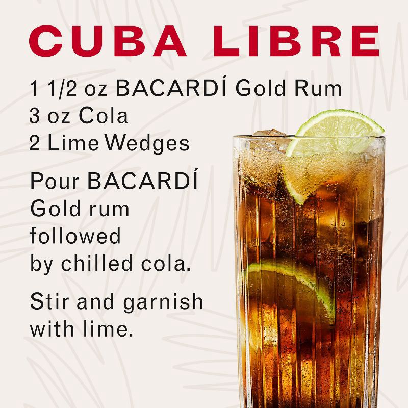 slide 3 of 6, Bacardi Gold Rum - 750ml Bottle, 750 ml