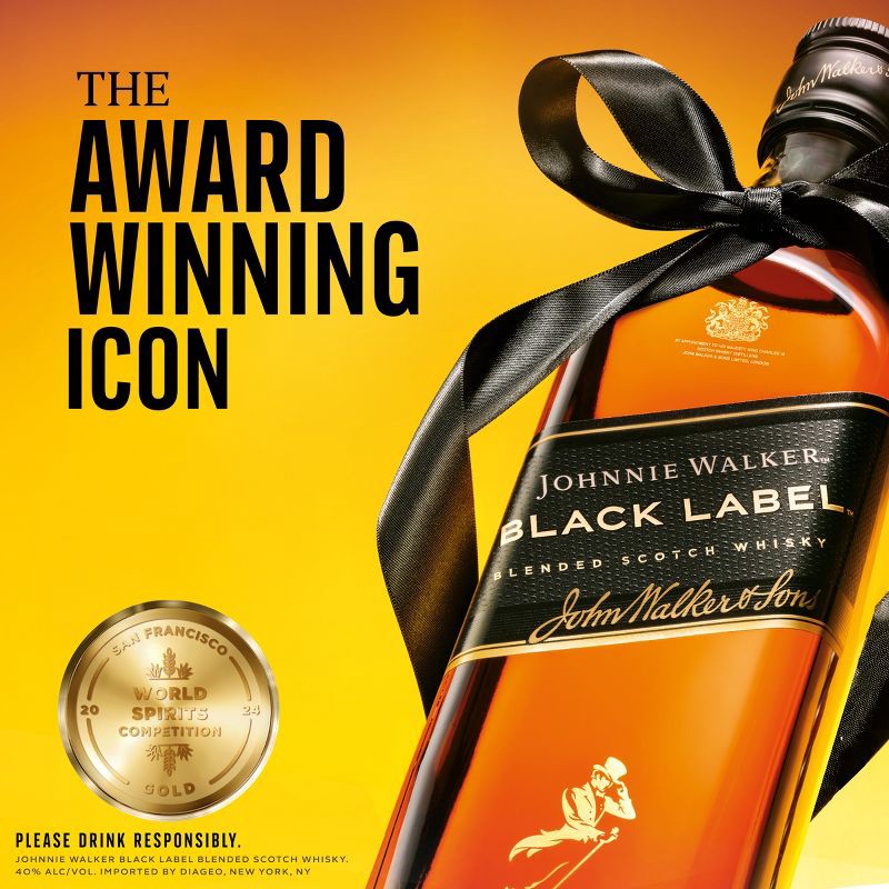 slide 6 of 7, Johnnie Walker Black Label Scotch Whisky - 750ml Bottle, 750 ml