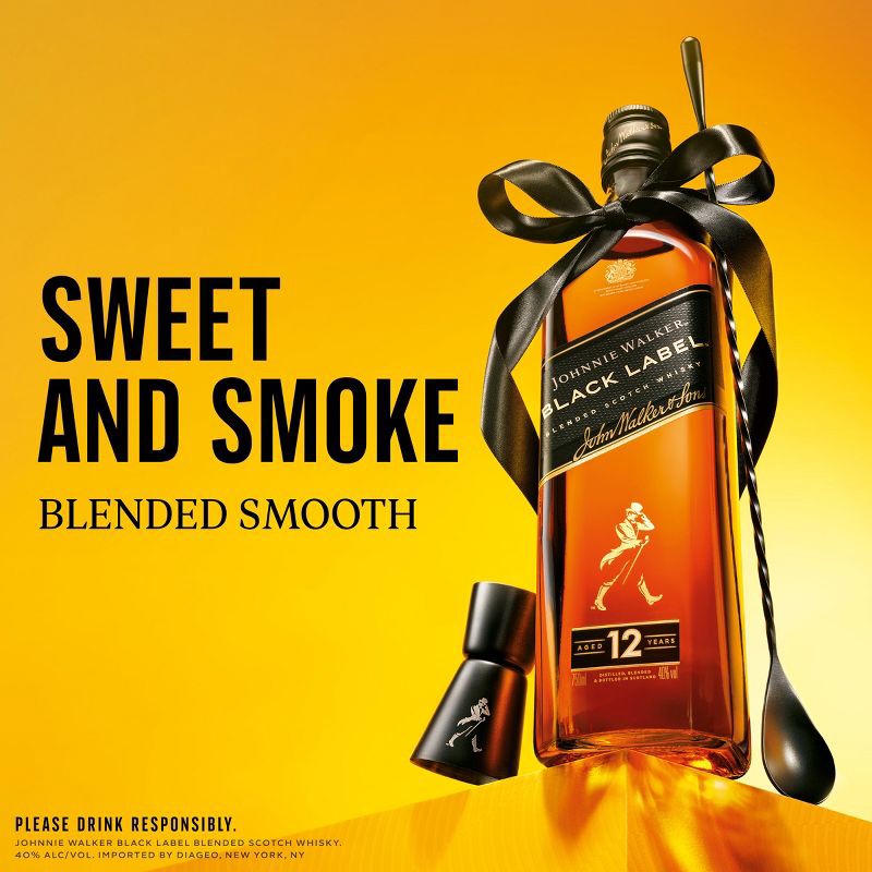 slide 7 of 7, Johnnie Walker Black Label Scotch Whisky - 750ml Bottle, 750 ml