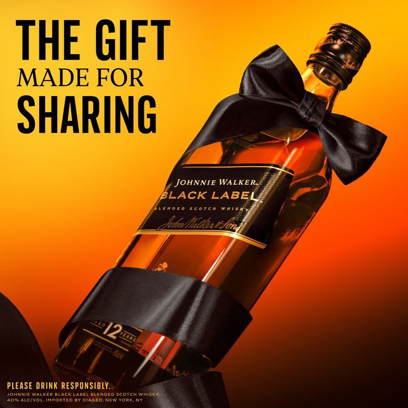 slide 5 of 7, Johnnie Walker Black Label Scotch Whisky - 750ml Bottle, 750 ml