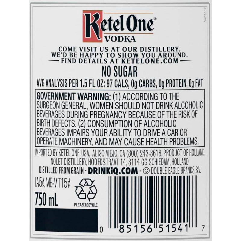 slide 7 of 10, Ketel One Vodka - 750ml Bottle, 750 ml