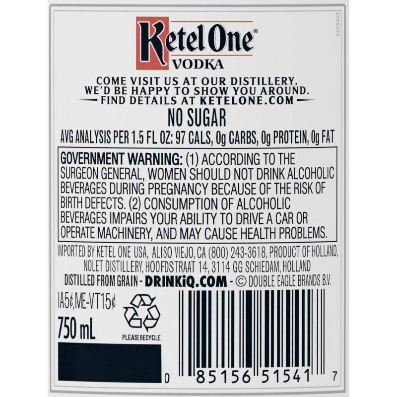 slide 8 of 10, Ketel One Vodka - 750ml Bottle, 750 ml