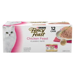 Purina Fancy Feast Chicken Feast Classic Paté Chicken Flavor Wet Cat Food Cans - 3oz/12ct Pack