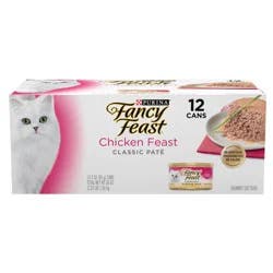 Purina Fancy Feast Chicken Feast Classic Paté Chicken Flavor Wet Cat Food Cans - 3oz/12ct Pack