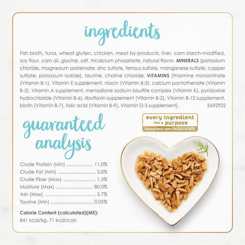 slide 7 of 10, Purina Fancy Feast Grilled Gourmet Wet Cat Food with Fish Flavour Feast In Gravy - 3oz, 3 oz