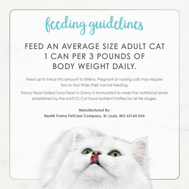 slide 9 of 10, Purina Fancy Feast Grilled Gourmet Wet Cat Food with Fish Flavour Feast In Gravy - 3oz, 3 oz