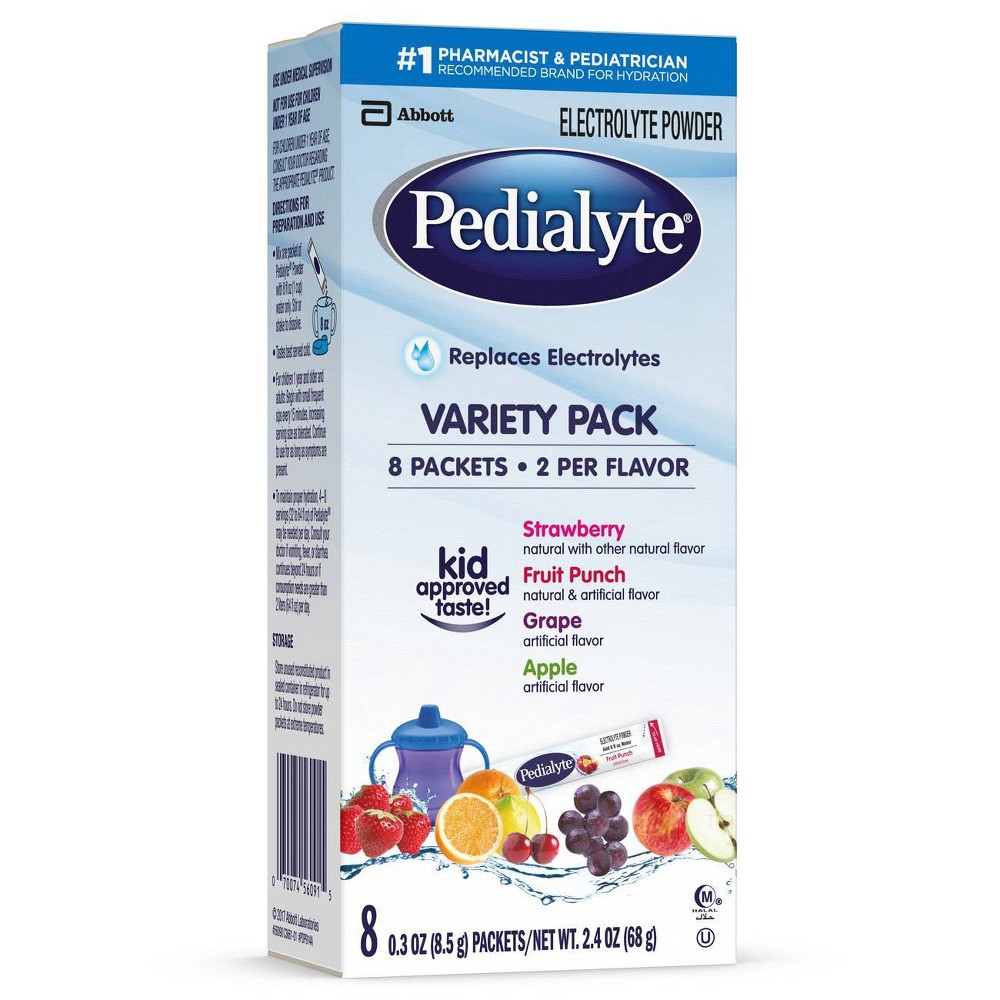 slide 5 of 7, Pedialyte Oral Electrolyte Solution Powder, 8 ct
