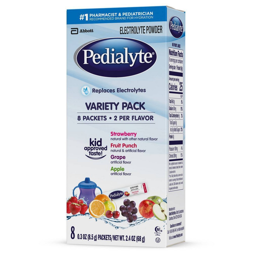 slide 3 of 7, Pedialyte Oral Electrolyte Solution Powder, 8 ct