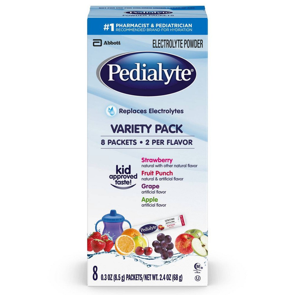 slide 6 of 7, Pedialyte Oral Electrolyte Solution Powder, 8 ct