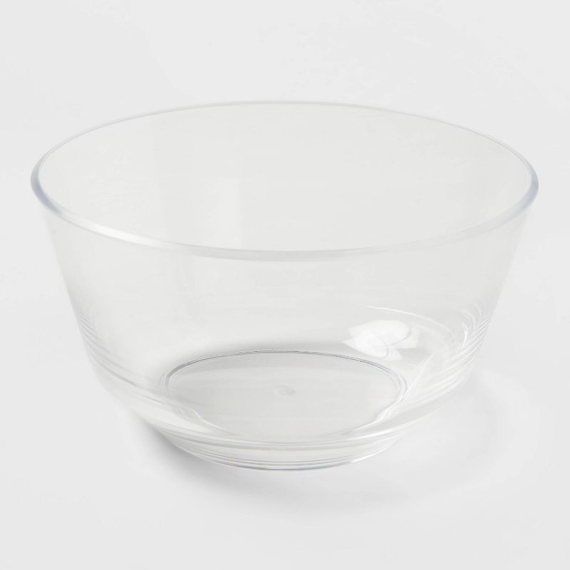 slide 1 of 3, 211oz Large Plastic Serving Bowl - Room Essentials™: Clear BPA-Free Trifle, Salad, Popcorn Bowl, Dishwasher-Safe, 211 oz