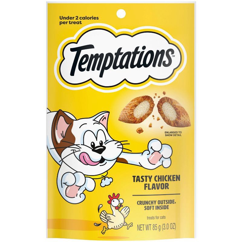 slide 1 of 12, Temptations Tasty Chicken Crunchy Cat Treats - 3oz, 3 oz