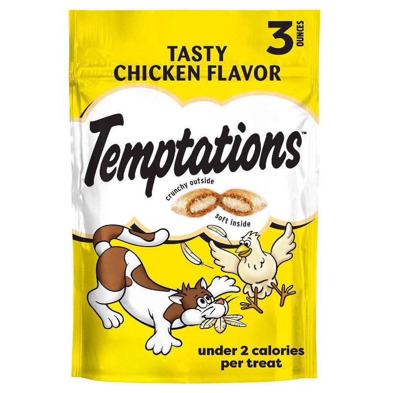 slide 1 of 10, Temptations Tasty Chicken Crunchy Cat Treats - 3oz, 3 oz
