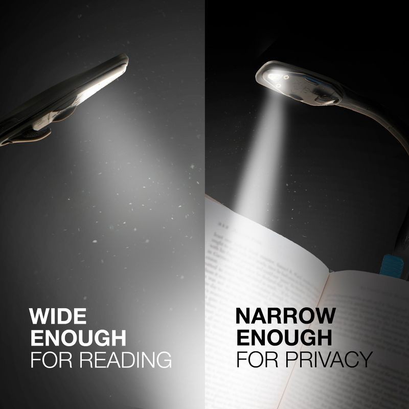 slide 5 of 8, Energizer Clip LED Nightlight: Adjustable Book Light with Clip-On, 11 Lumens, 25-Hour Run Time, Black, 1 ct