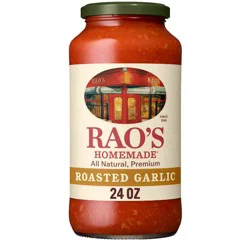 Rao's Homemade Roasted Garlic Tomato Sauce Premium Quality All Natural Tomato Sauce & Pasta Sauce Keto Friendly & Carb Conscious - 24oz