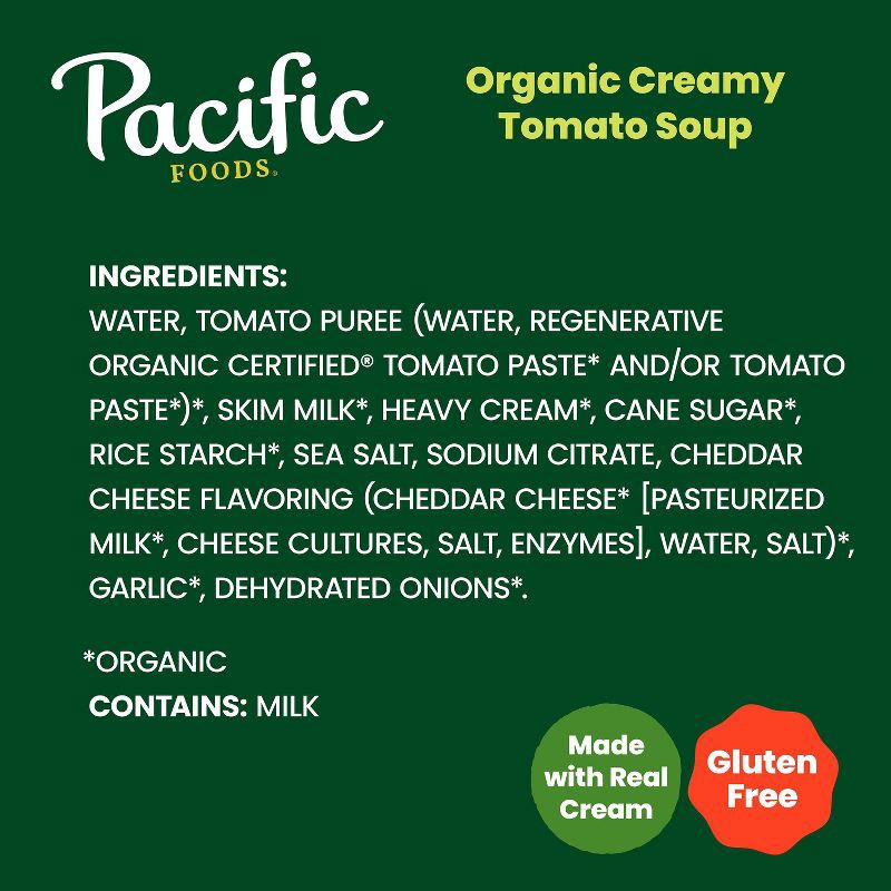 slide 5 of 11, Pacific Foods Organic Gluten Free Creamy Tomato Soup - 32oz, 32 oz
