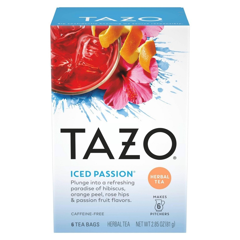 slide 3 of 7, Tazo Iced Passion Herbal Tea - 6ct, 6 ct