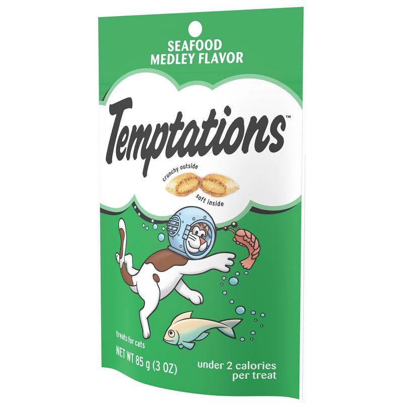 slide 4 of 4, Temptations Seafood Medley Crunchy Cat Treats - 3oz, 3 oz