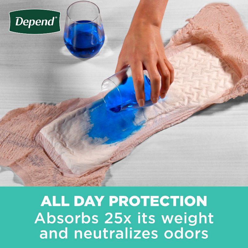 slide 4 of 7, Depend Fresh Protection Adult Incontinence & Postpartum Underwear for Women - Maximum Absorbency - L - Blush - 17ct, 17 ct