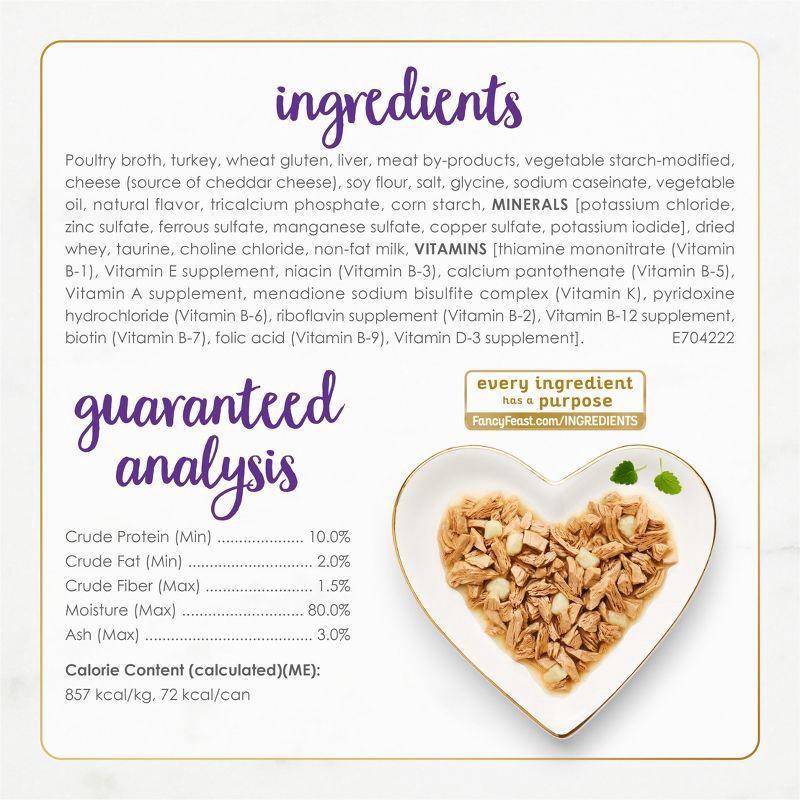 slide 7 of 10, Purina Fancy Feast Delights with Cheddar Grilled Gourmet Wet Cat Food Turkey & Cheddar Cheese Feast In Gravy - 3oz, 3 oz