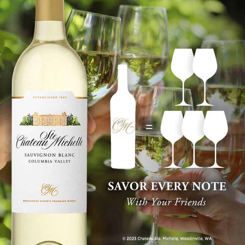 slide 4 of 7, Chateau Ste Michelle Chateau Ste. Michelle Sauvignon Blanc White Wine - 750ml Bottle, 750 ml