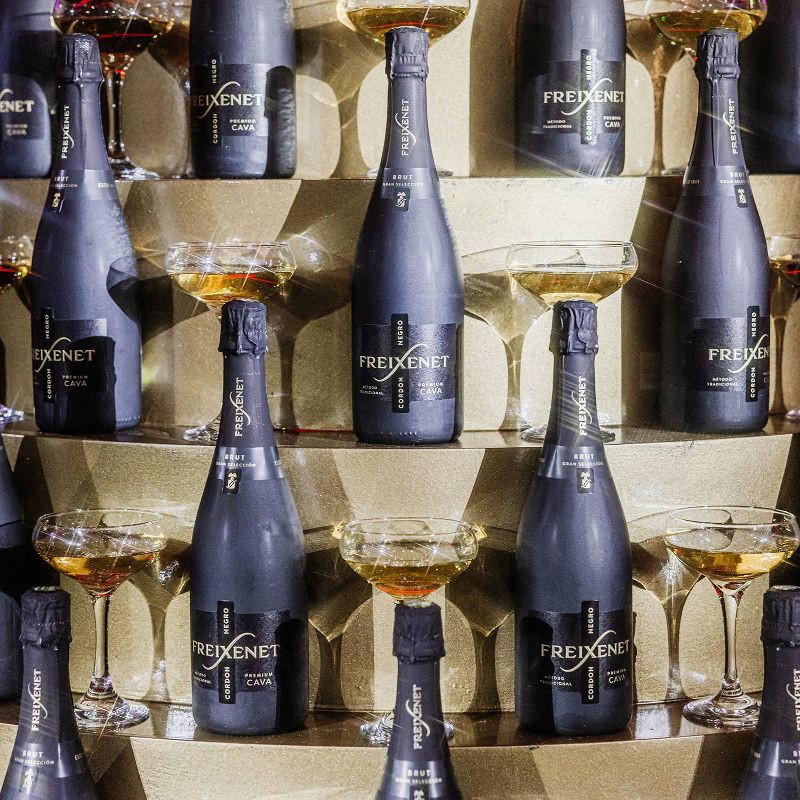 slide 7 of 7, Freixenet Cordon Negro Brut Cava Sparkling White Wine - 750ml Bottle, 750 ml
