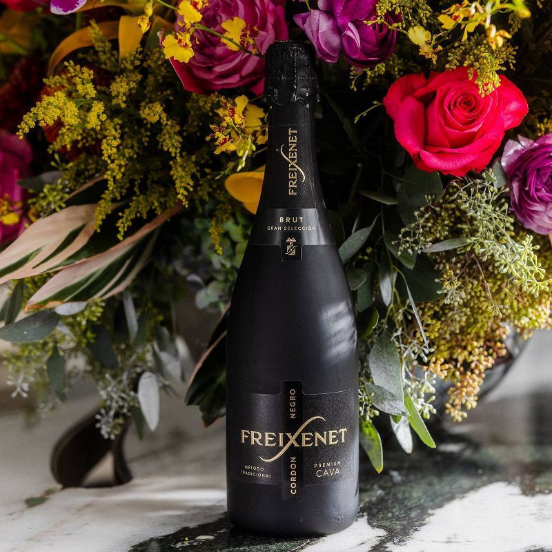 slide 4 of 7, Freixenet Cordon Negro Brut Cava Sparkling White Wine - 750ml Bottle, 750 ml