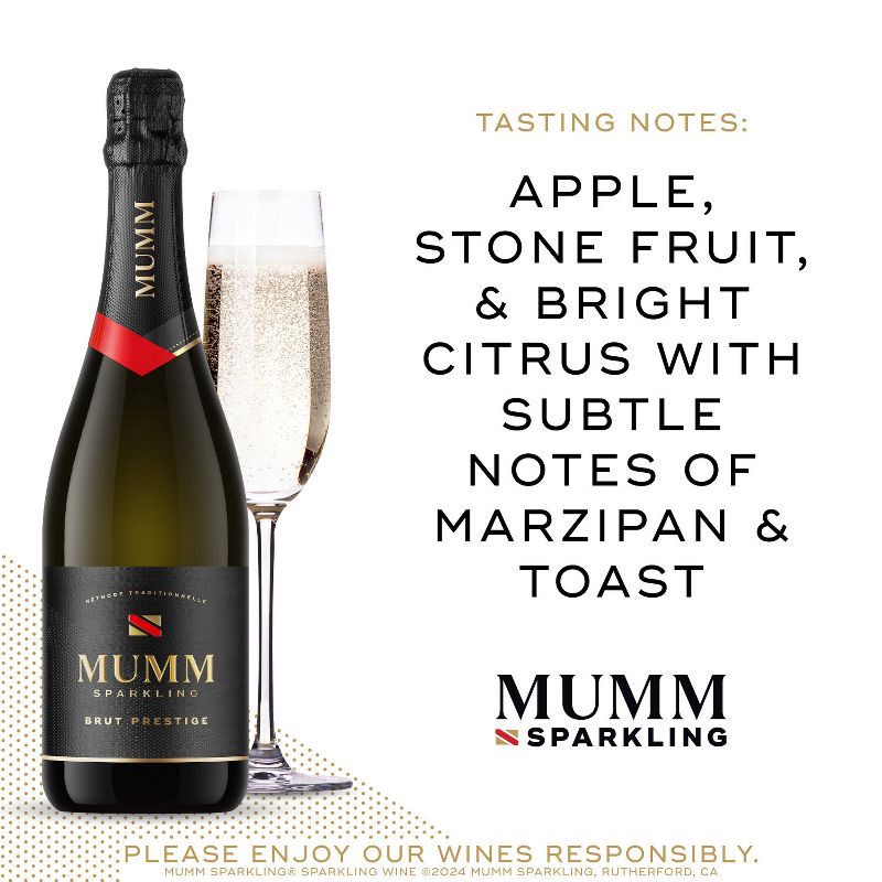 slide 2 of 7, Mumm Napa Mumm Sparkling Wine Brut Prestige - 750ml Bottle, 750 ml