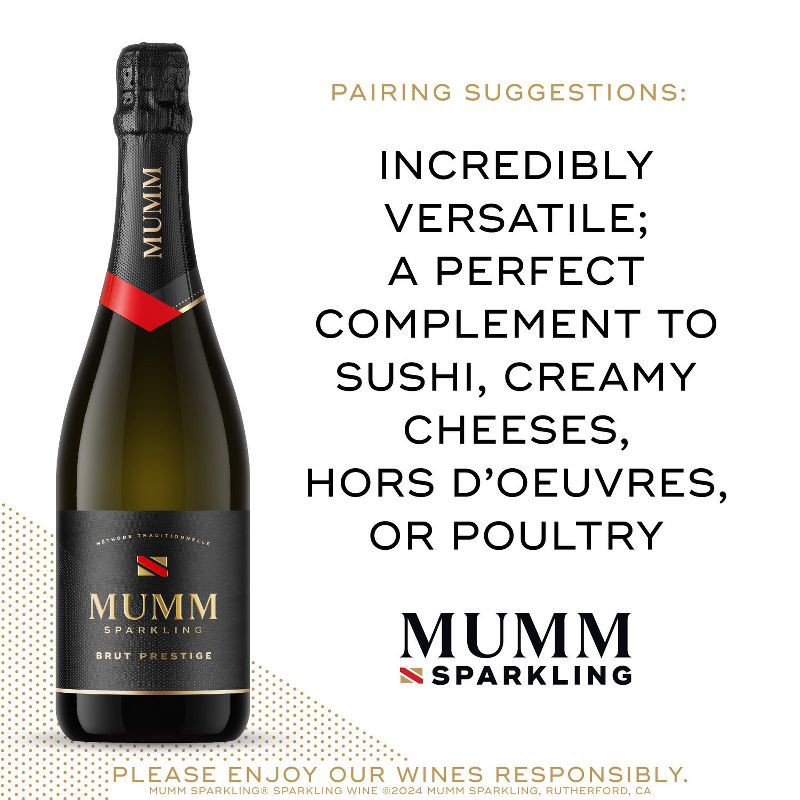 slide 3 of 7, Mumm Napa Mumm Sparkling Wine Brut Prestige - 750ml Bottle, 750 ml