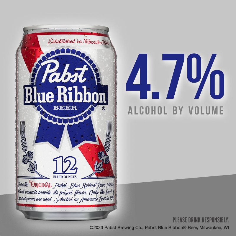slide 3 of 8, Pabst Blue Ribbon Beer - 12pk/12 fl oz Cans, 12 ct; 12 fl oz