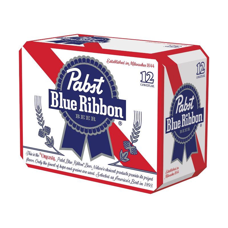 slide 4 of 8, Pabst Blue Ribbon Beer - 12pk/12 fl oz Cans, 12 ct; 12 fl oz