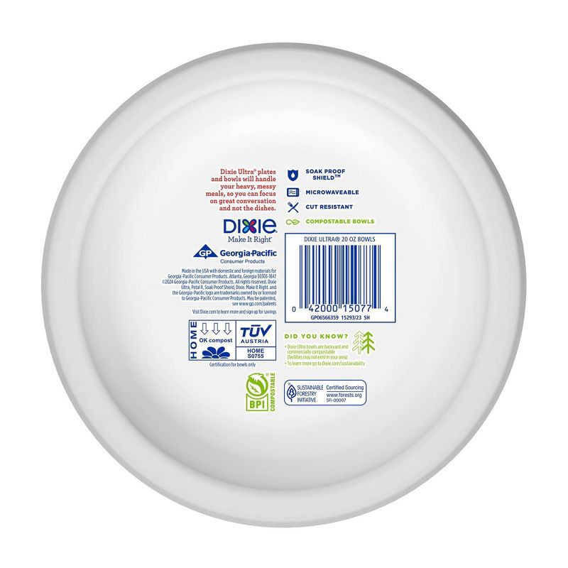 slide 2 of 8, Dixie Ultra Dinner Paper Bowls - 28ct/20oz, 28 ct, 20 oz