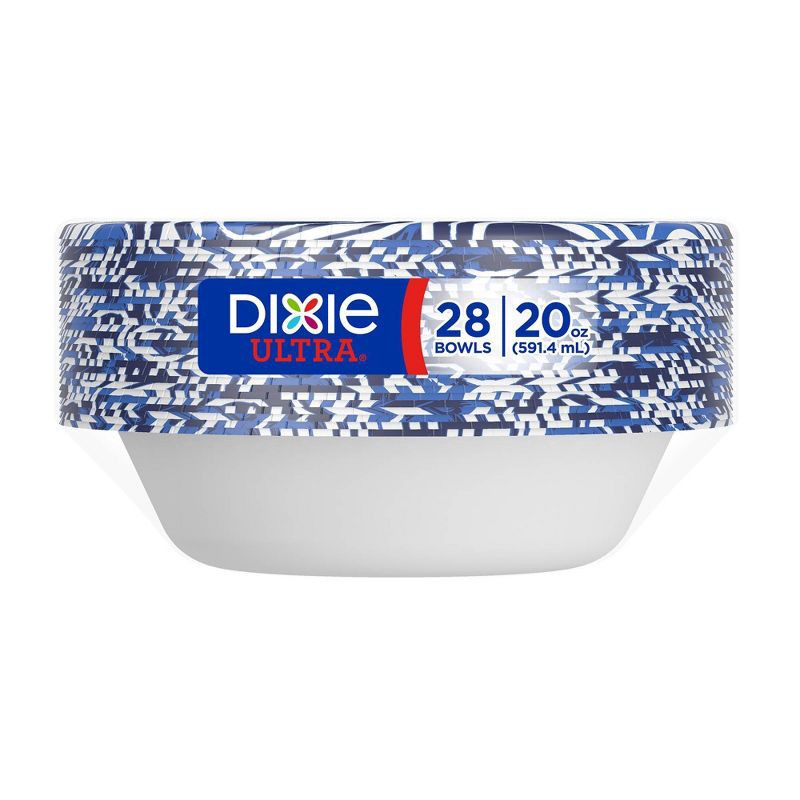 slide 5 of 9, Dixie Ultra Dinner Paper Bowls - 28ct/20oz, 28 ct, 20 oz
