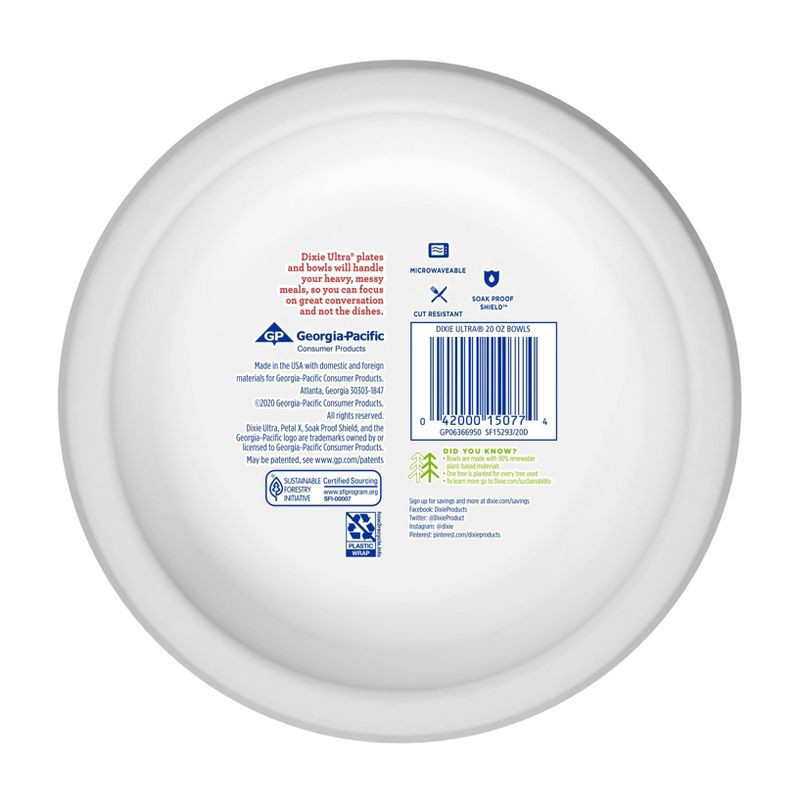 slide 8 of 8, Dixie Ultra Dinner Paper Bowls - 28ct/20oz, 28 ct, 20 oz