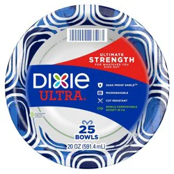 Dixie Ultra Dinner Paper Bowls - 25ct/20oz
