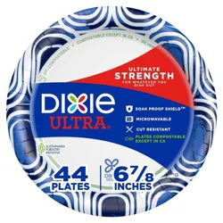 Dixie Ultra 6 7/8" Disposable Plates - 44ct