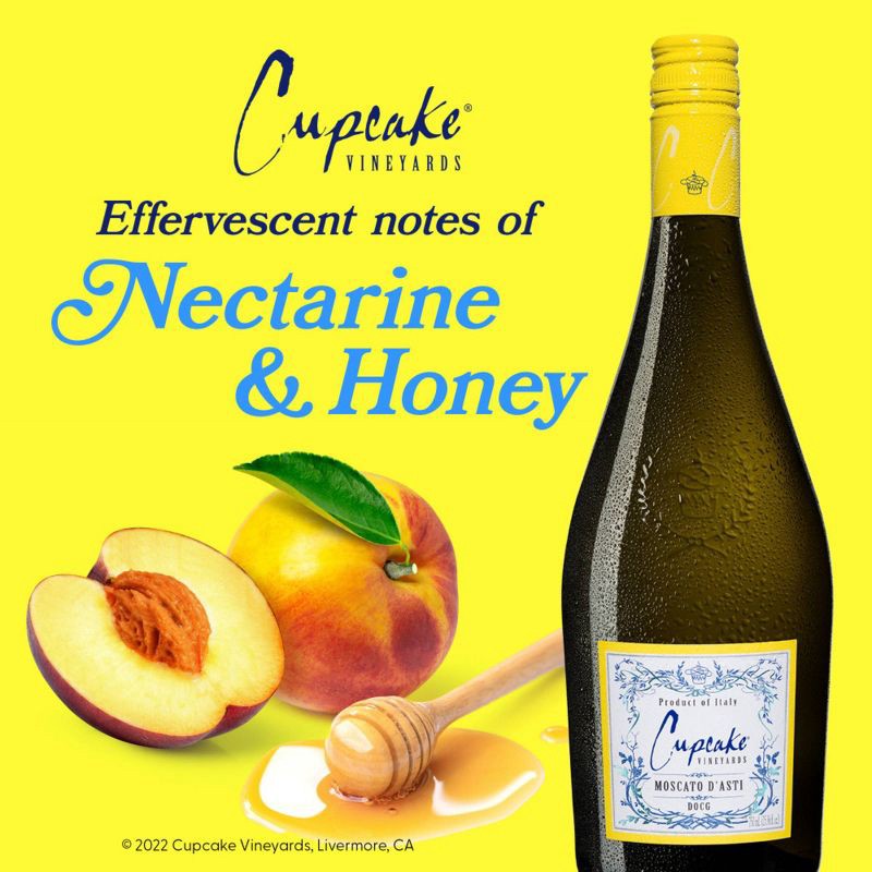 slide 5 of 10, Cupcake Vineyards Cupcake Moscato D'Asti White Wine - 750ml Bottle, 750 ml